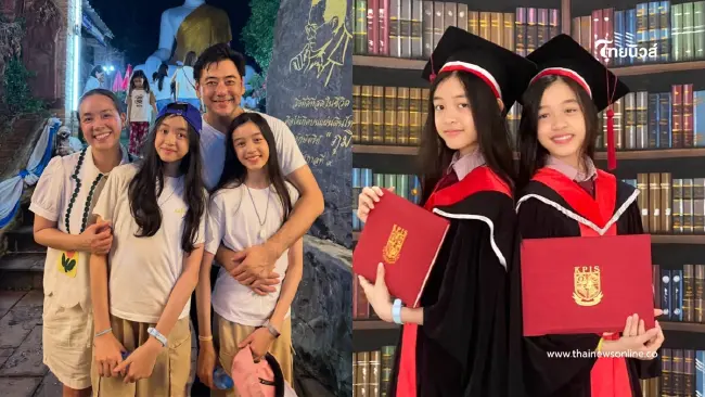 ดีเอ็นเอพรีเมียม  ลูกสาวฝาแฝดของนักแสดงรุ่นใหญ่  เรียนจบเกรดพุ่ง