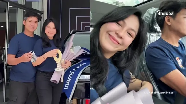 จอย ศิริลักษณ์ ถอยรถ EV คันใหม่ป้ายแดง แฟนคลับโฟกัสเลขทะเบียน จอย ศิริลักษณ์ ถอยรถ EV คันใหม่ป้ายแดง แฟนคลับโฟกัสเลขทะเบียน