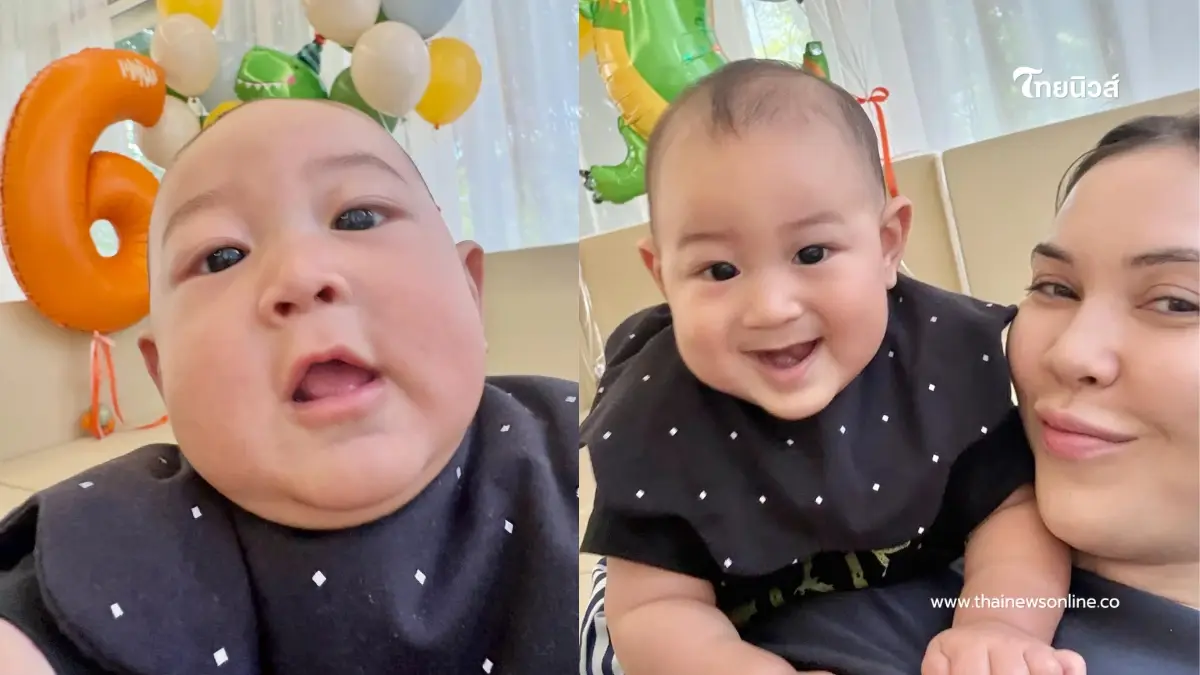 "แมท ภีรนีย์" รีวิวพัฒนาการ ลูก วัย 6 เดือน กินเก่งสุดกวน
