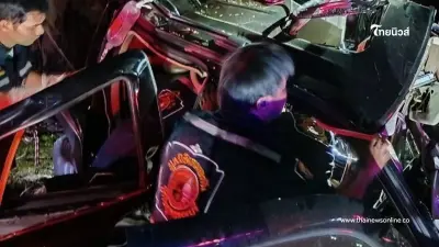 อาการ "โทน บางแค" หลังประสบอุบัติเหตุ รถพลิกคว่ำชนต้นไม้พังยับ อาการ "โทน บางแค" หลังประสบอุบัติเหตุ รถพลิกคว่ำชนต้นไม้พังยับ
