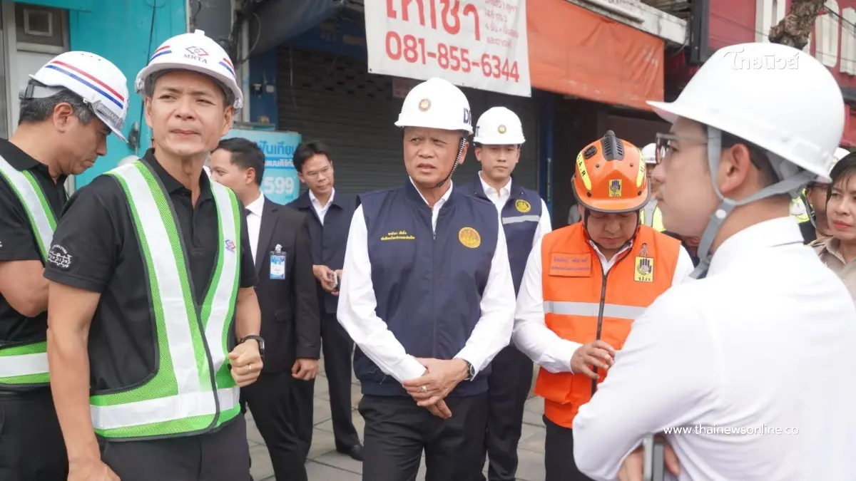 อธิบดีกรมโยธาฯ นำทีมวิศวกรลงพื้นที่วงเวียนใหญ่ เฝ้าระวังการทรุดตัวของโครงสร้างอาคาร