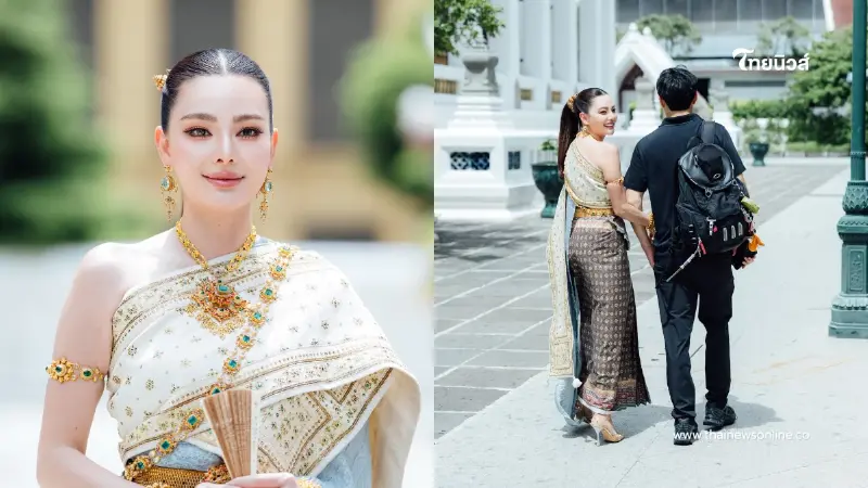 กลิ่นวิวาห์ลอยมา ดิว อริสรา สวมชุดไทยสง่างาม แฟนๆ แห่ลุ้นข่าวใหญ่