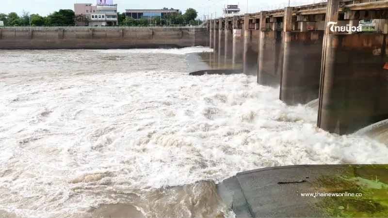 เตือนด่วน 7 จังหวัดภาคกลาง! น้ำเหนือทะลักเขื่อนเจ้าพระยา