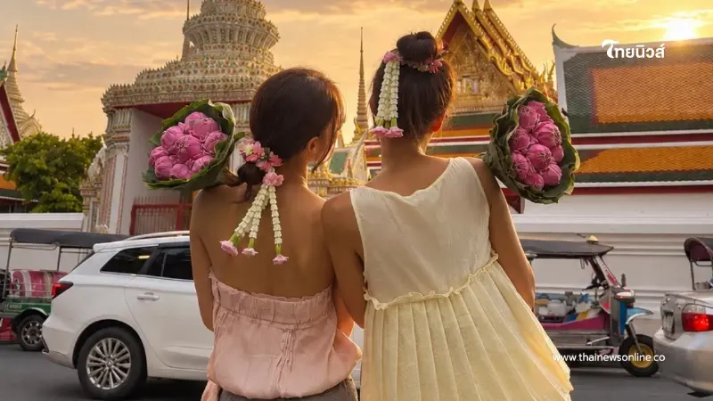 พวงมาลัยเกล้าผม เทรนด์สุดชิค ซอฟต์พาวเวอร์ใหม่ย่านสะพานพุทธ พวงมาลัยเกล้าผม เทรนด์สุดชิค ซอฟต์พาวเวอร์ใหม่ย่านสะพานพุทธ